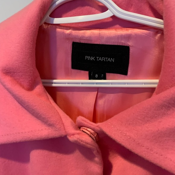 NWOT Pink Tartan Bubblegum Pink Peacoat - Cashmere and Wool - Picture 4 of 6